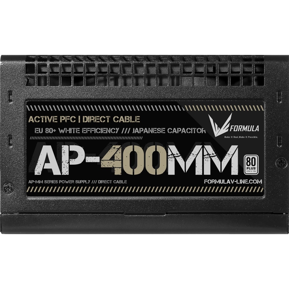 Блок питания Aerocool / Formula ATX 400W AP-400ММ 80 PLUS WHITE (20+4pin) APFC 120mm fan 6xSATA RTL