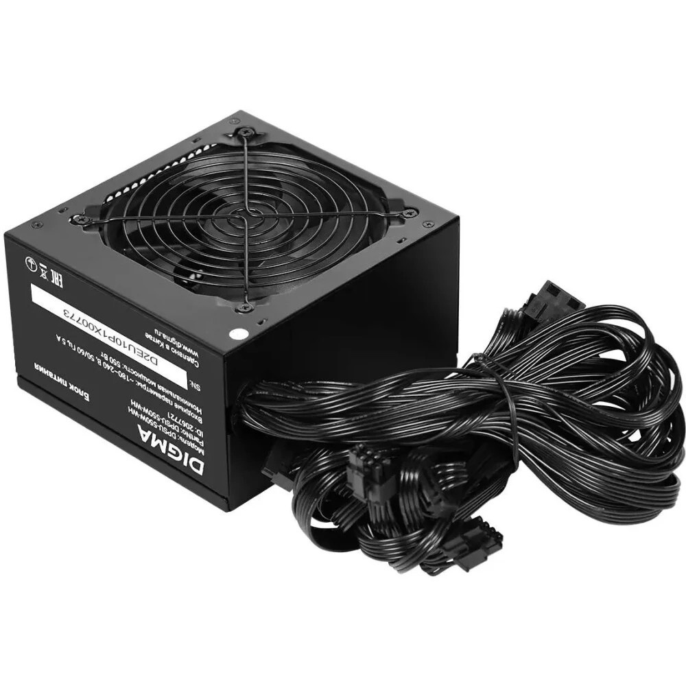 Блок питания Digma DPSU-550W-WH RTL, 550Вт, 120мм, черный