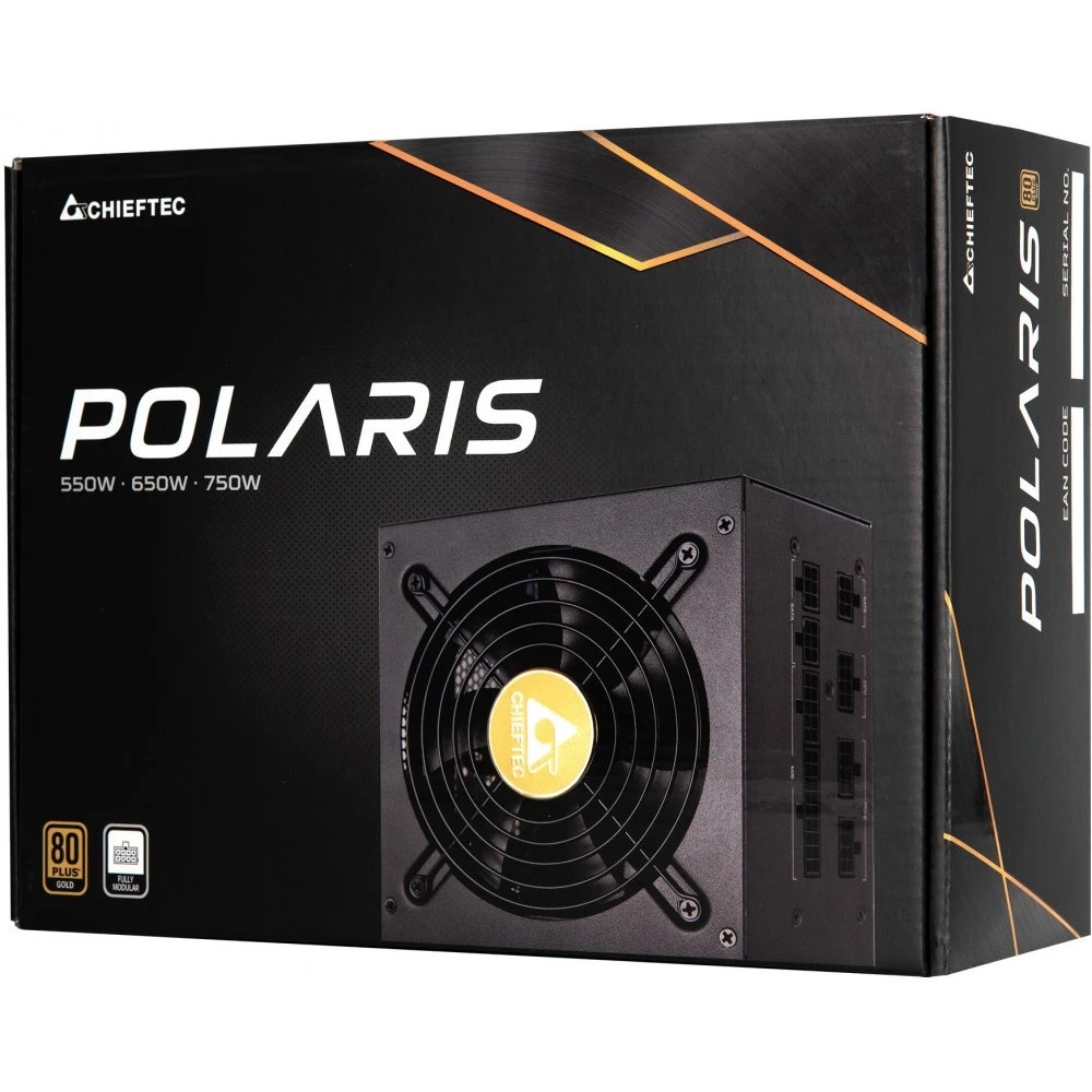 Блок питания Chieftec Polaris PPS-750FC, 750Вт, 80 PLUS Gold, 120мм, модульный, черный