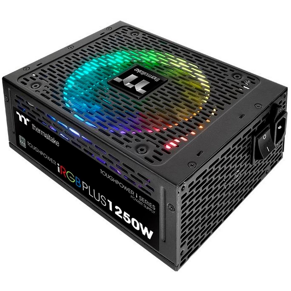 Блок питания Thermaltake PS-TPI-1250F3FDTE-1, 1250Вт, 80 PLUS Titanium, 140мм, модульный, черный