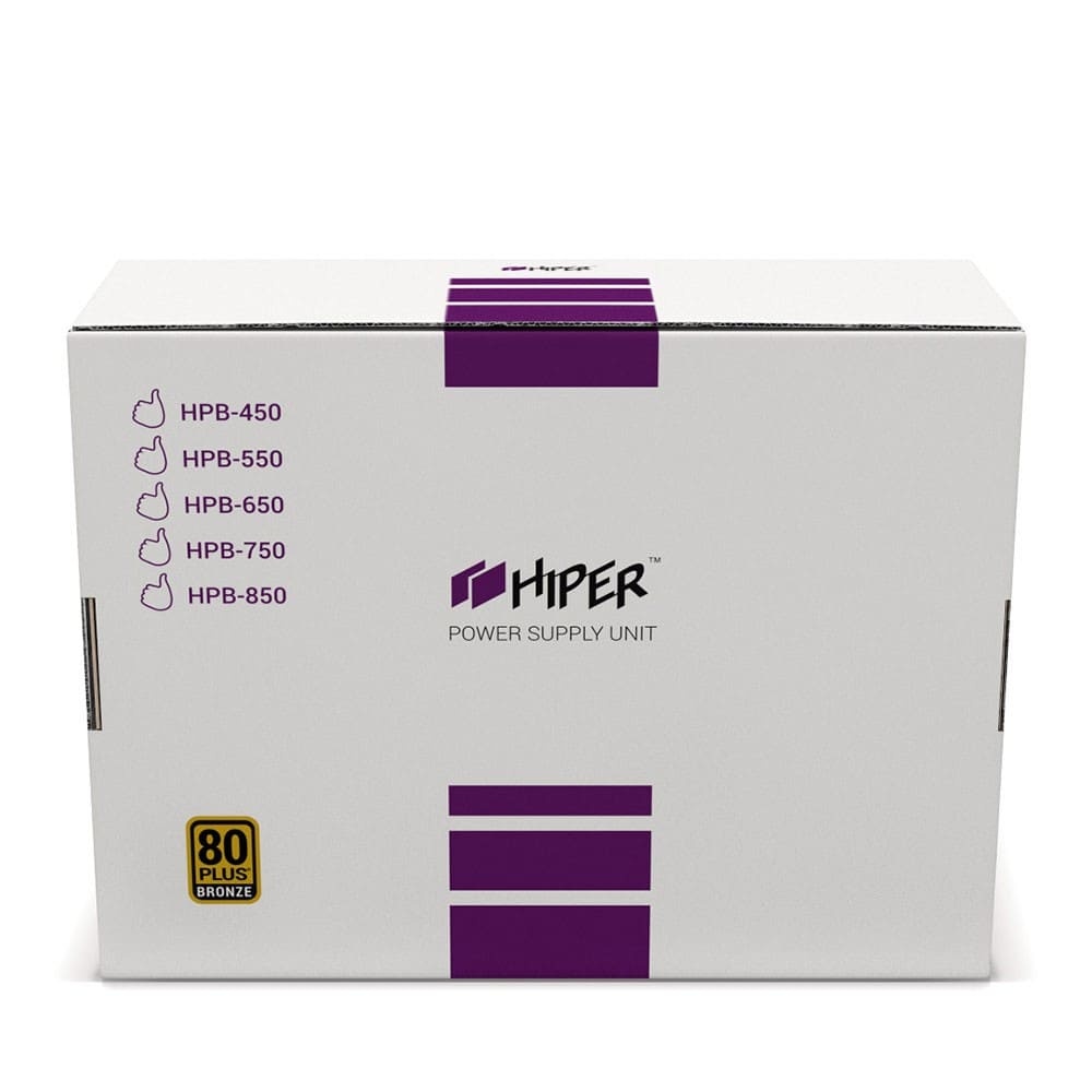 Блок питания HIPER HPB-600, 600Вт, 80 PLUS Bronze, 140мм, черный