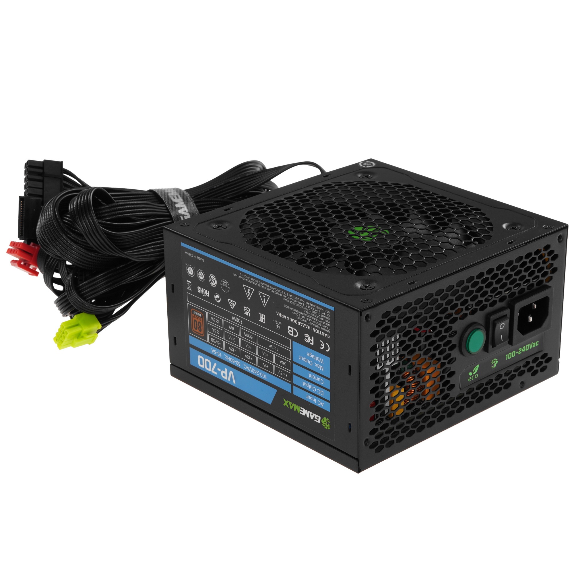 Блок питания GameMax VP-700 80 PLUS  ATX 700W, Ultra quiet
