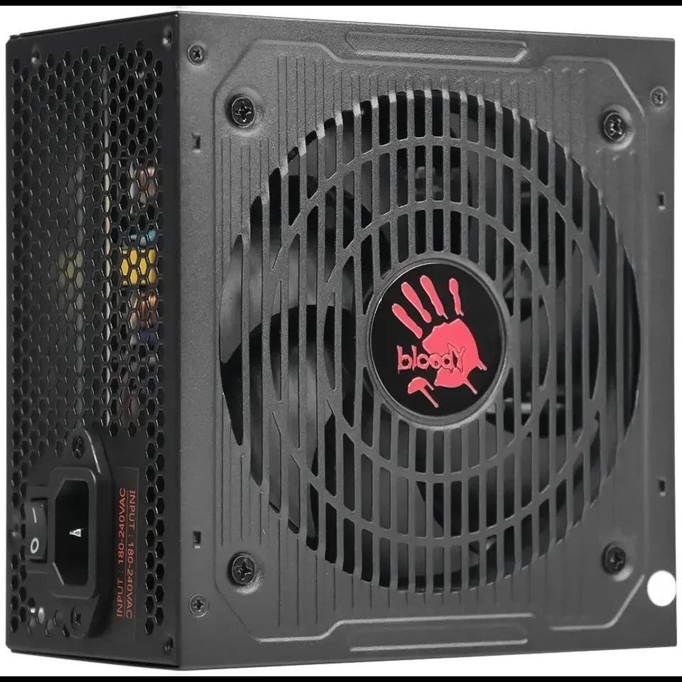 Блок питания Bloody BD-PS500W, 500Вт, 80 PLUS WHITE, 120мм,черный