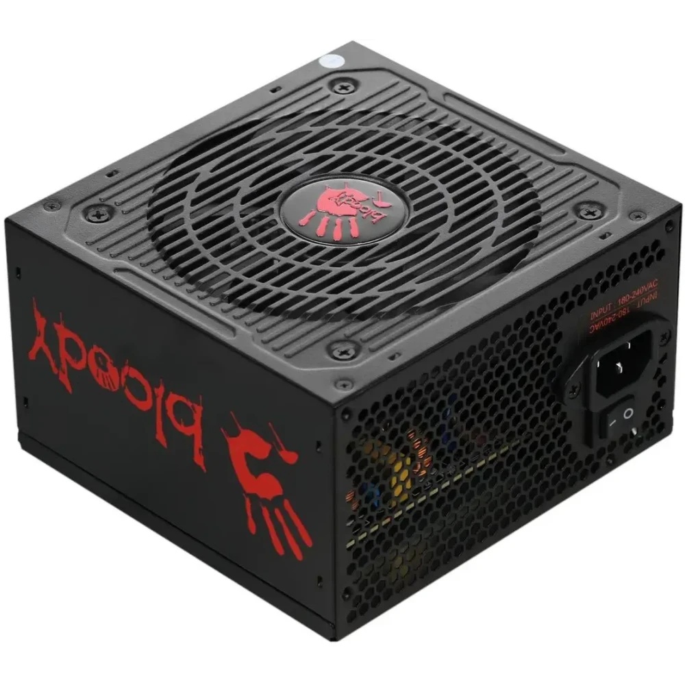 Блок питания Bloody BD-PS500W, 500Вт, 80 PLUS WHITE, 120мм,черный