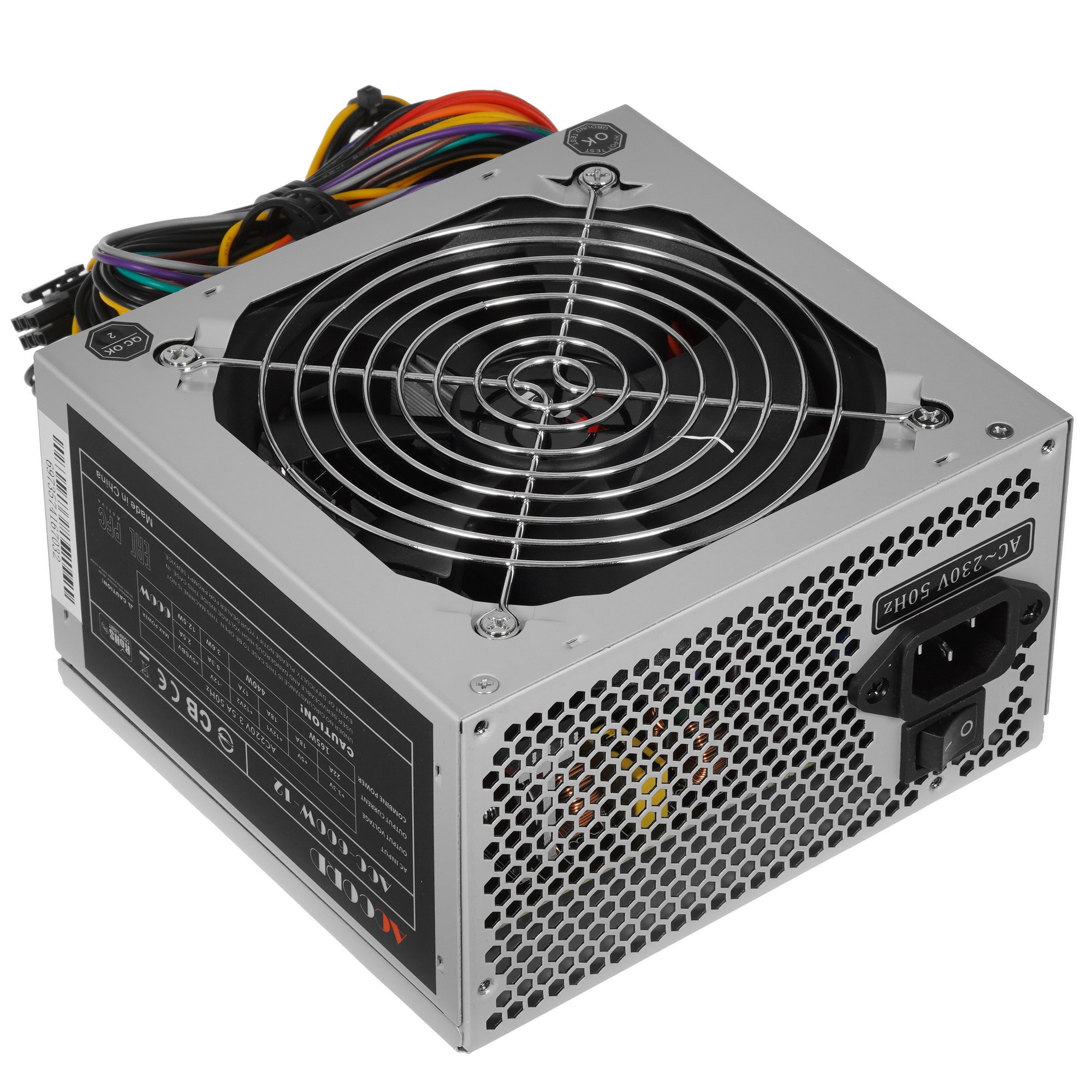 Блок питания Accord ACC-600W-12, 600Вт, 120мм, черный