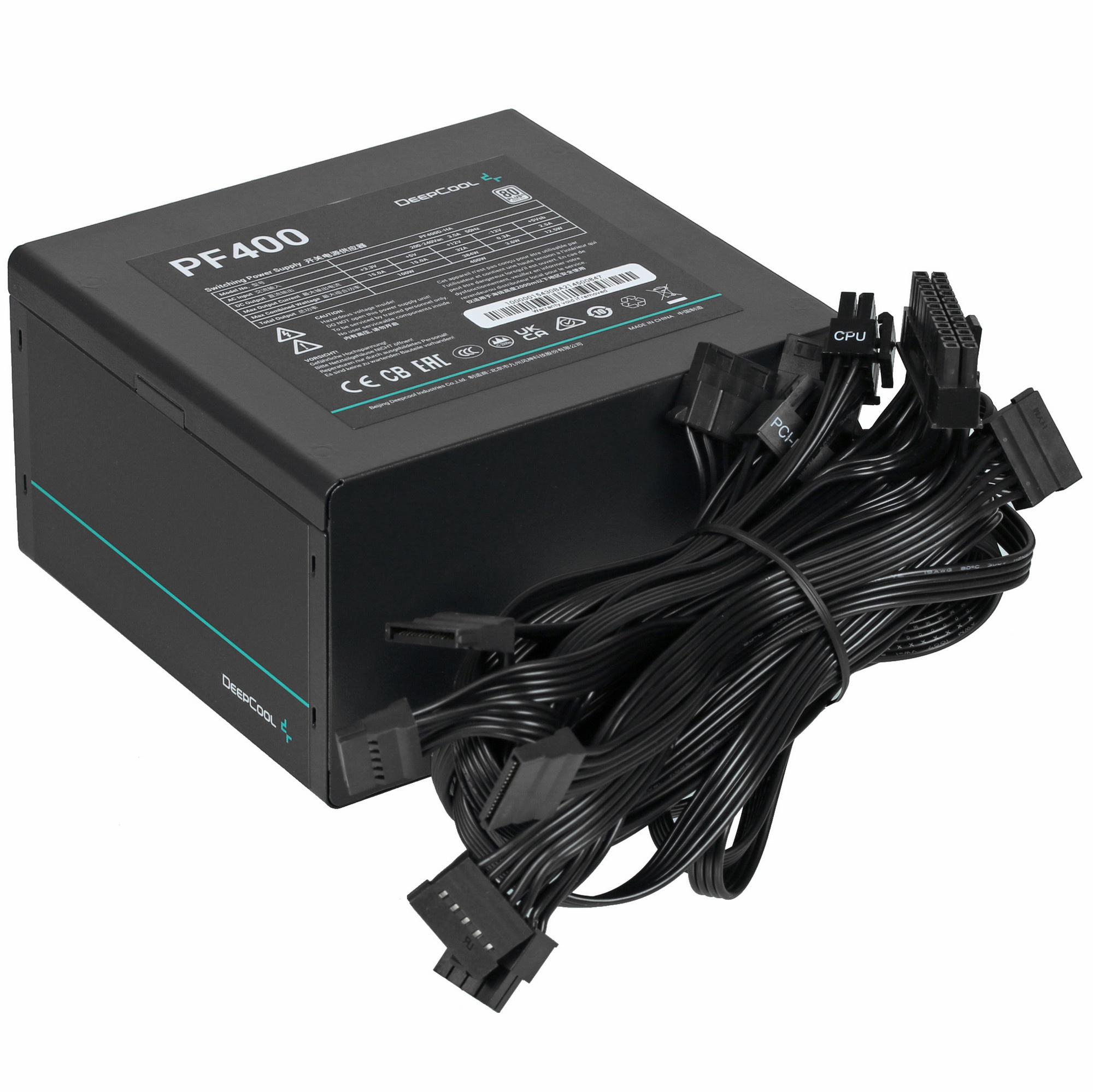Блок питания Deepcool / GamerStorm PF400, 400Вт, 80 PLUS, 120мм, черный