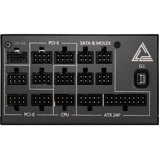 Блок питания MSI MEG Ai1300P (306-7ZP4A11-CE0), 1300Вт, 80 PLUS Platinum, 120мм, модульный, черный /