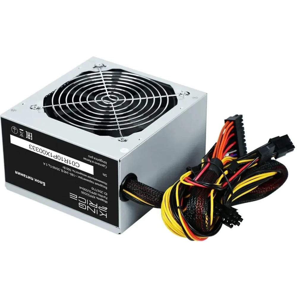 Блок питания KingPrice KPPSU500 ATX 500W (20+4pin) 120mm fan 4xSATA