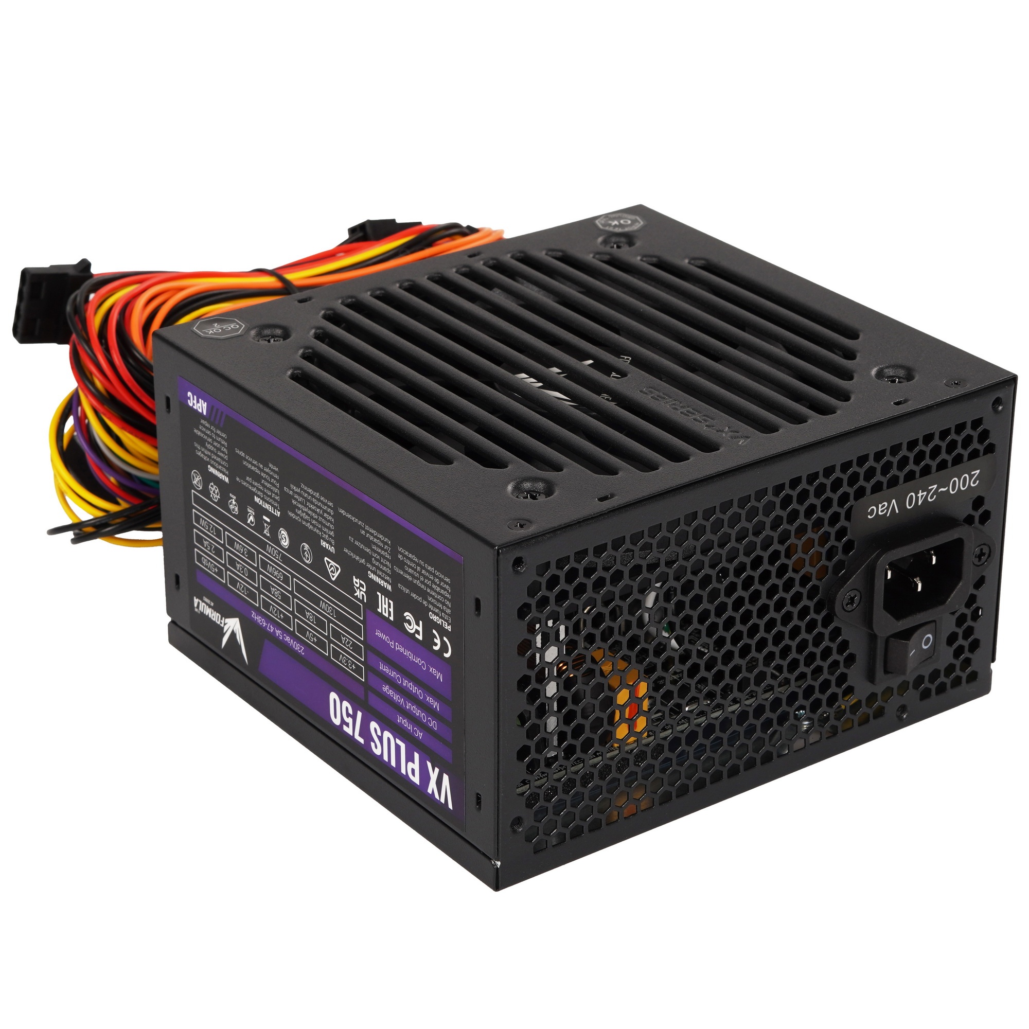 Блок питания Aerocool / Formula VX PLUS 750, 750Вт, 120мм, черный