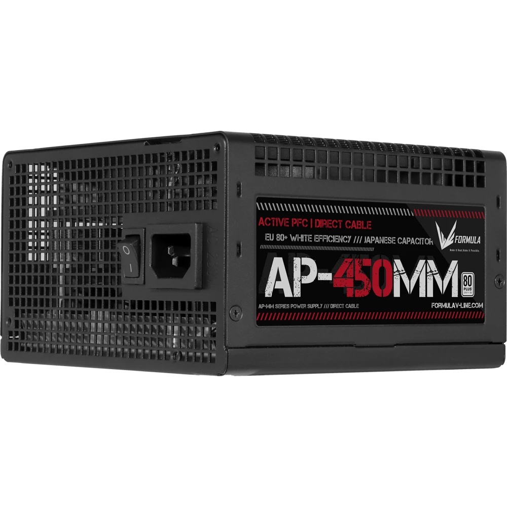 Блок питания Aerocool / Formula ATX 450W AP-450ММ 80 PLUS WHITE (20+4pin) APFC 120mm fan 6xSATA RTL