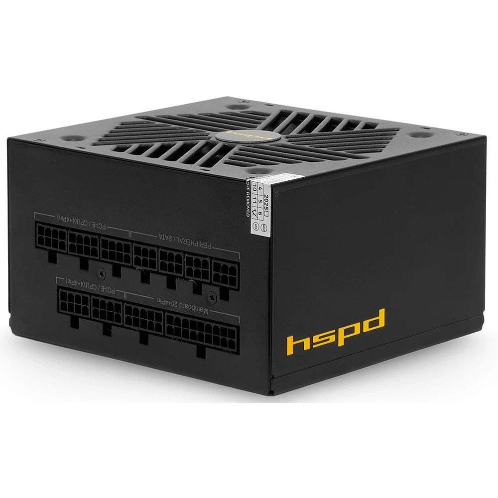 Блок питания HSPD, 1000W 80 PLUS  Gold (ATX, 2.52, Full modular, 1x24(20+4)pin mesh 550mm, 1xCPU*2 8