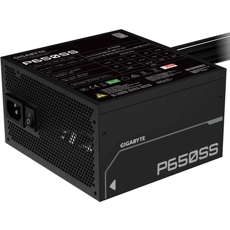 Блок питания Gigabyte ATX 650W GP-P650SS 80 PLUS  silver (20+4pin) APFC 120mm fan 5xSATA RTL
