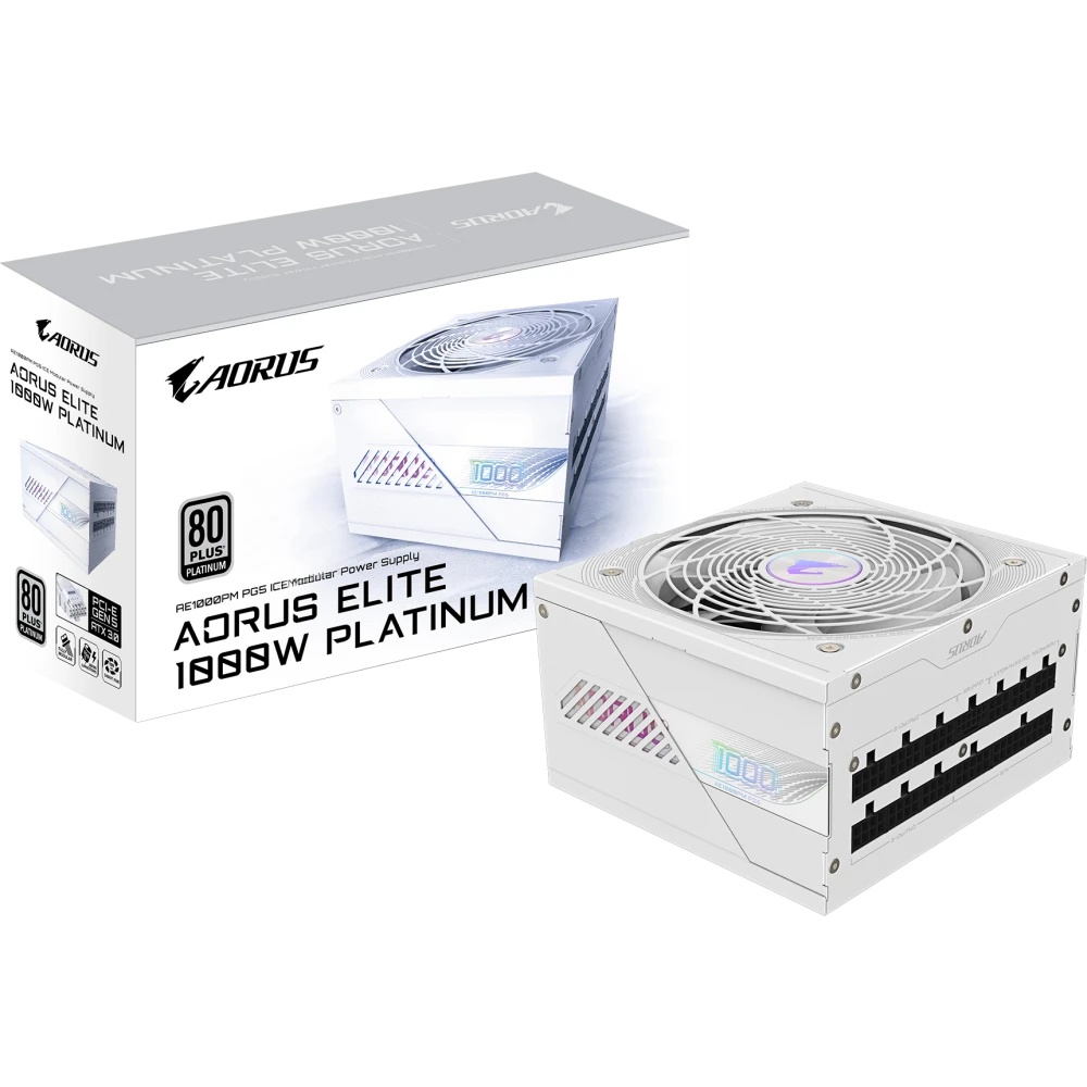 Блок питания Gigabyte ATX 1000W GP-AE1000PM PG5 ICE Gen.5 80+ platinum (20+4pin) APFC 120mm fan 16xS