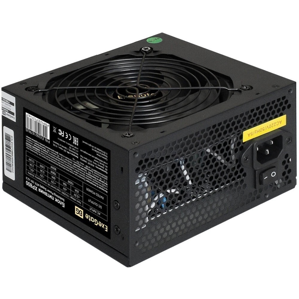 Блок питания ExeGate XP800 (EX292167RUS-S), 800W, 120мм, черный
