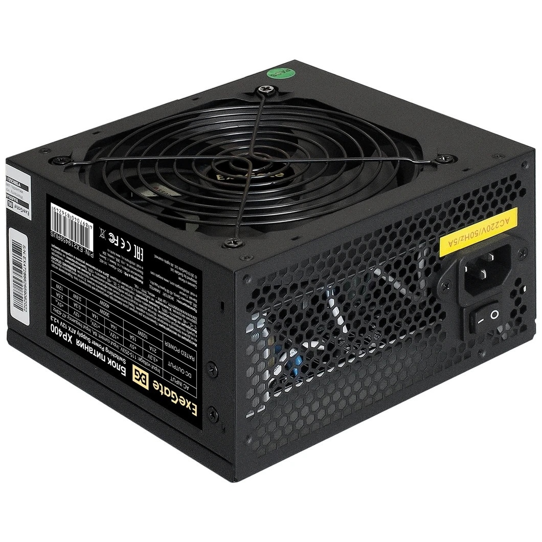 Блок питания Exegate XP400 EX219459RUS, 400Вт, 120мм, черный