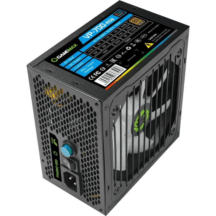 Блок питания GameMax VP-700-RGB 80 PLUS  ATX 700W, Ultra quiet