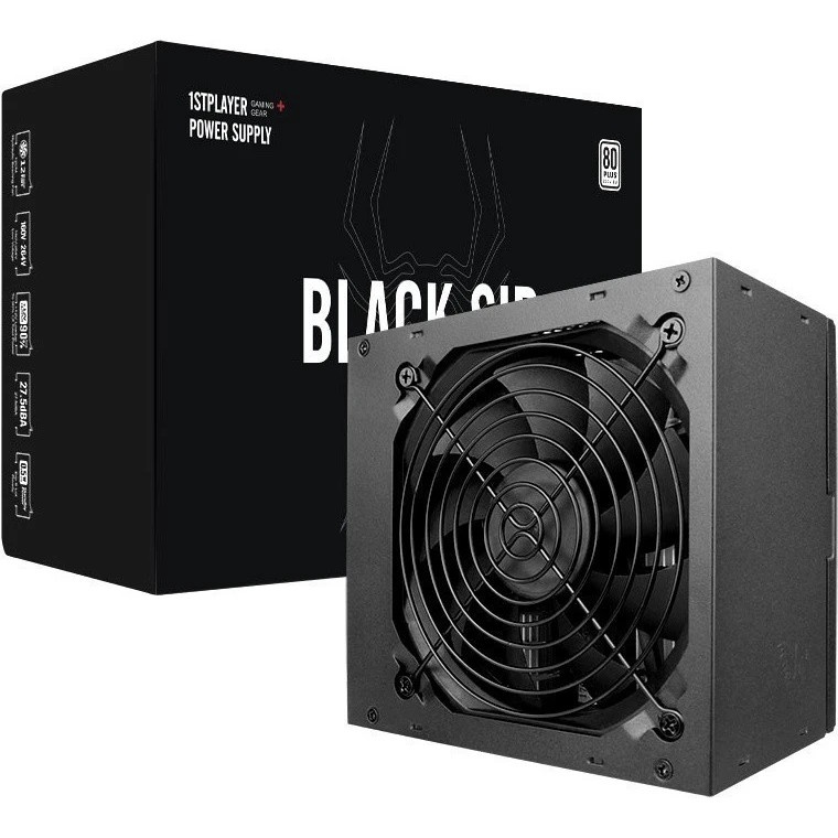 Блок питания 1STPLAYER SR-500W, 500Вт, 80 PLUS, 120мм, черный