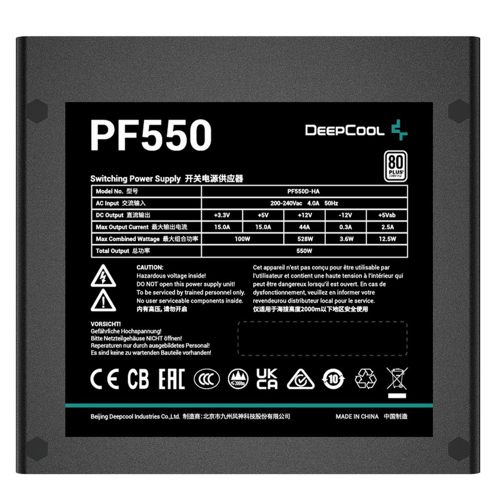 Блок питания Deepcool / Gamerstorm PF550 (R-PF550D-HA0B-WDEU)