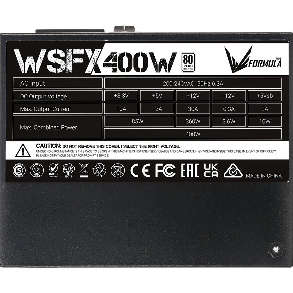 Блок питания Aerocool / Formula SFX 400W WSFX-400 80 PLUS WHITE (20+4pin) APFC 80mm fan 3xSATA Cab M