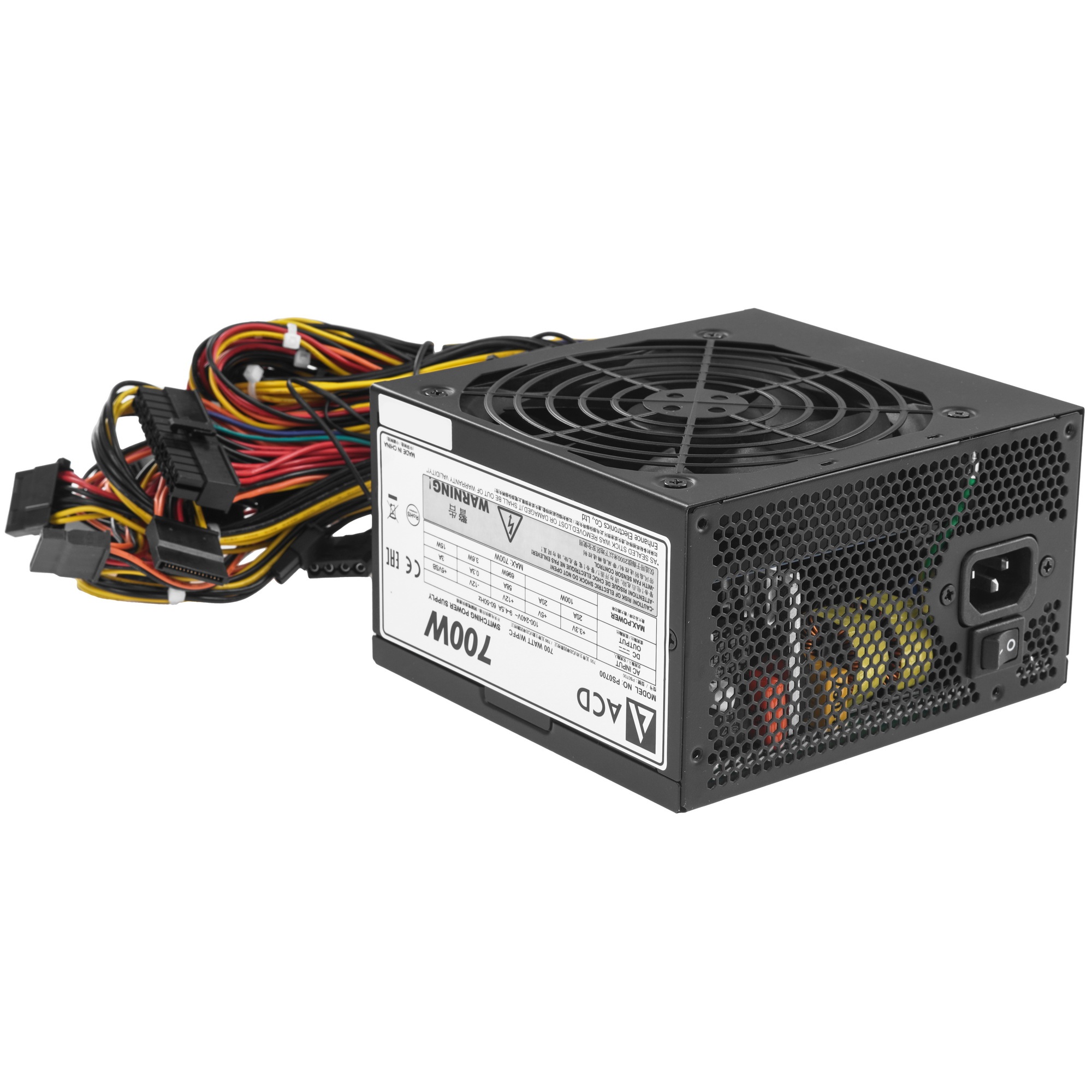 Серверный блок питания ACD PS0700 700W, PS2 IPC Grade (ШВГ=150*86*140 mm), 90+, 12cm fan,  A-PFC, AT