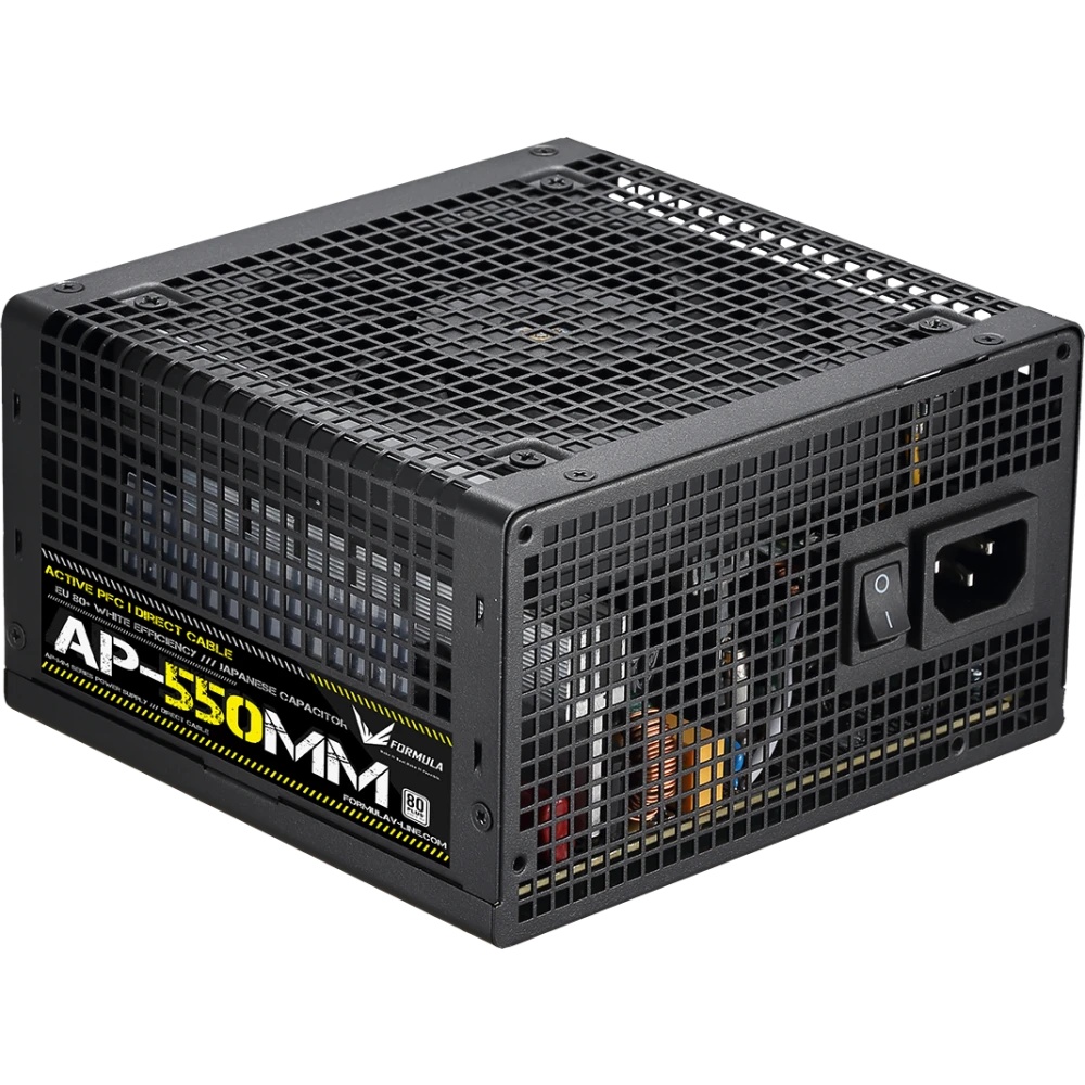 Блок питания Aerocool / Formula ATX 550W AP-550ММ 80 PLUS WHITE (20+4pin) APFC 120mm fan 6xSATA RTL