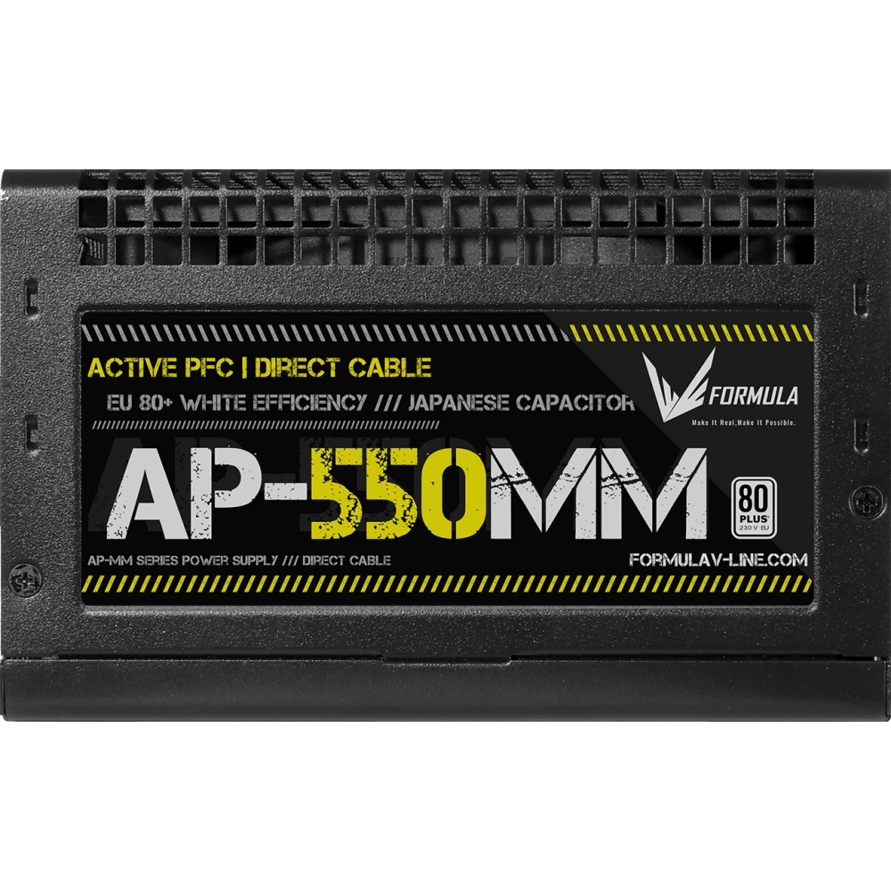 Блок питания Aerocool / Formula ATX 550W AP-550ММ 80 PLUS WHITE (20+4pin) APFC 120mm fan 6xSATA RTL