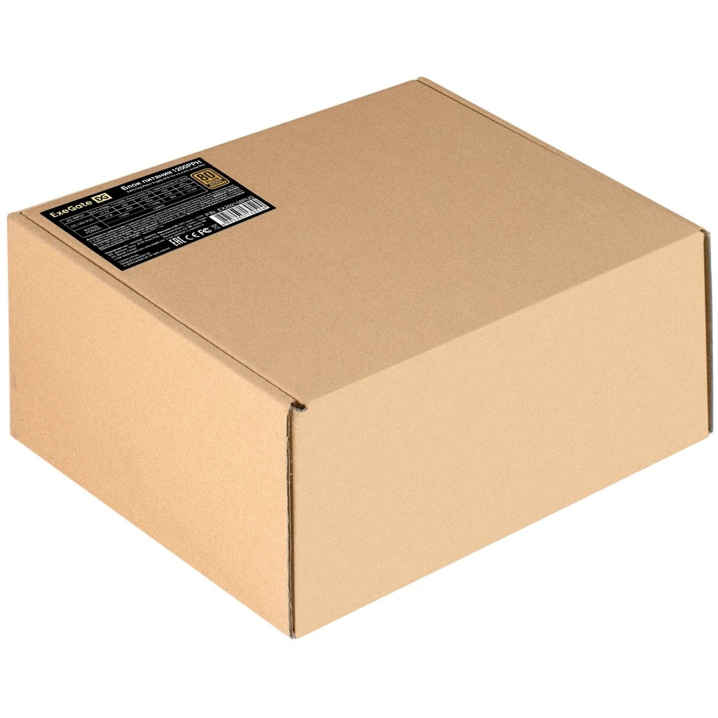 Блок питания ExeGate 1200PPH-OEM (EX292158RUS-OEM-S), 1200Вт, 80 PLUS Bronze, 120мм, черный