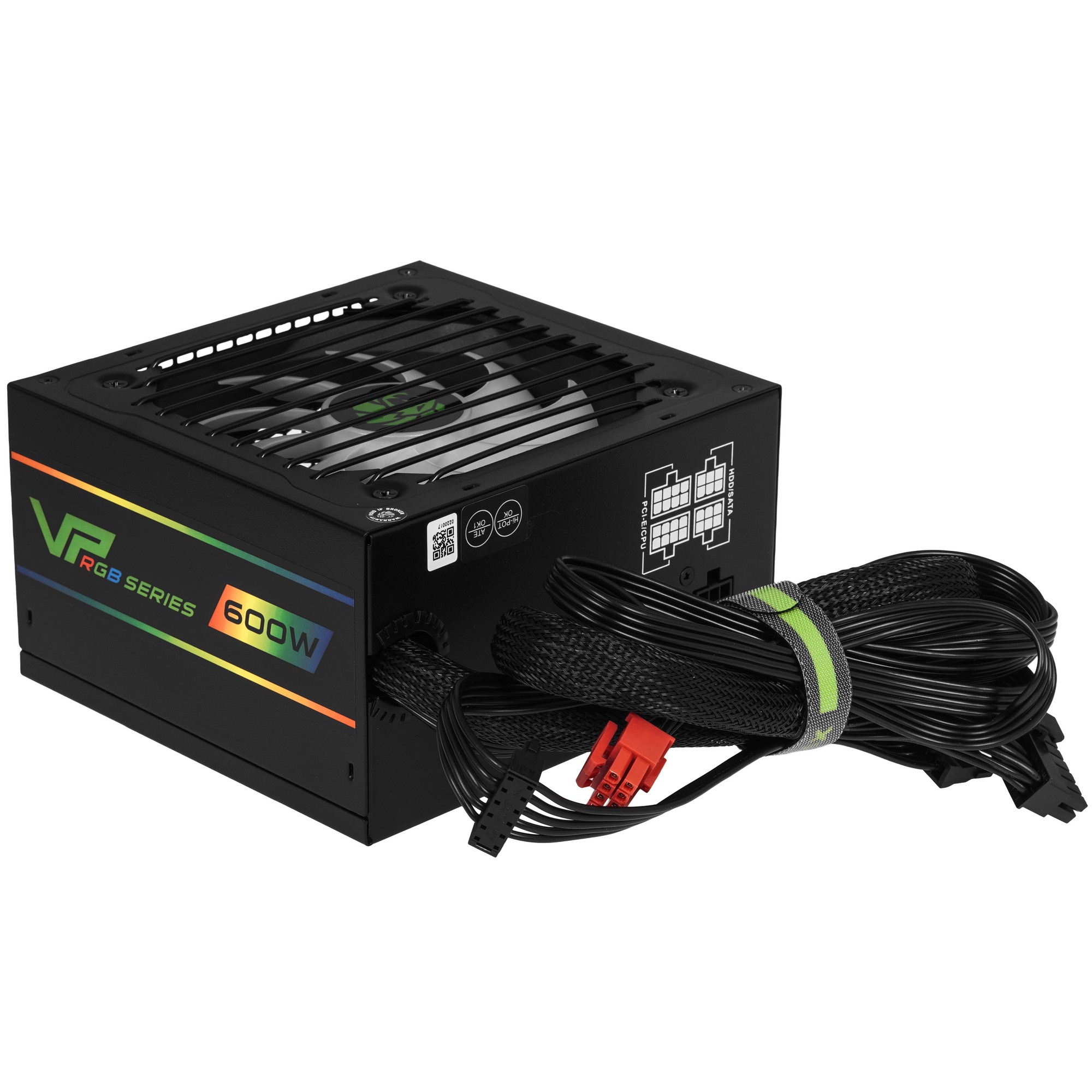 Блок питания GameMax VP-600-RGB 80 PLUS  ATX 600W, Ultra quiet