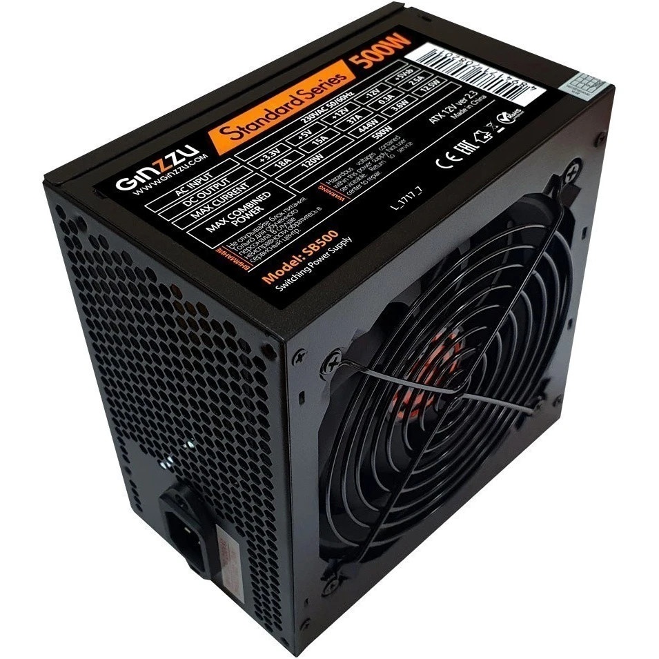Блок питания Ginzzu SB500 ATX 12cm fan