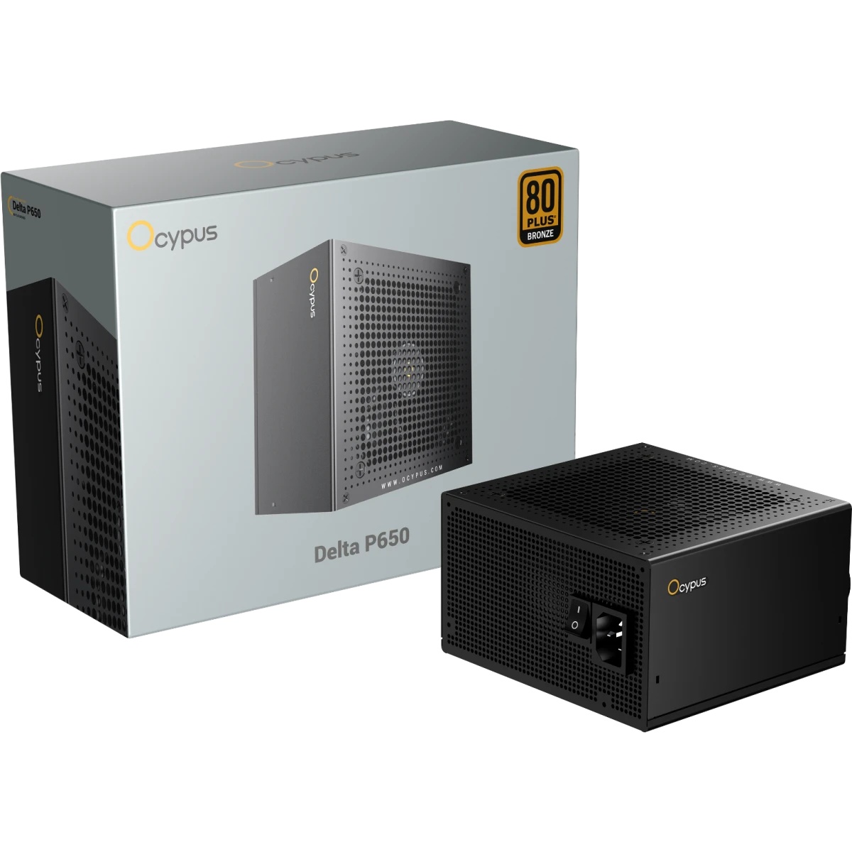 Блок питания 650W Ocypus Delta P650 (ATX, 80+ Bronze, APFC, 20+4 pin, 120mm fan, PCI-E 6+2Px3, 8xSAT