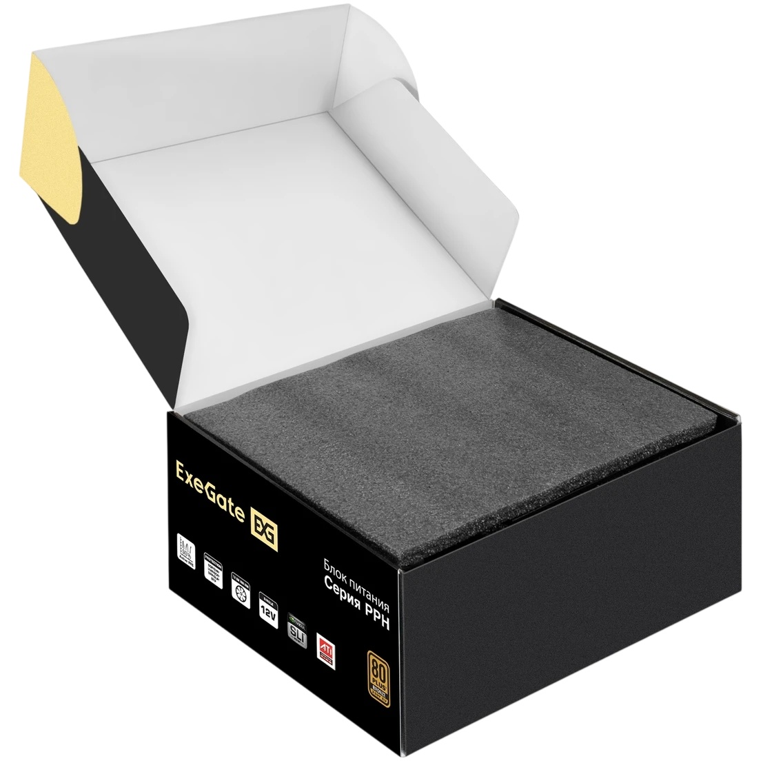 Блок питания ExeGate EX292158RUS-S, 1200Вт, 80 PLUS Bronze, 120мм, черный