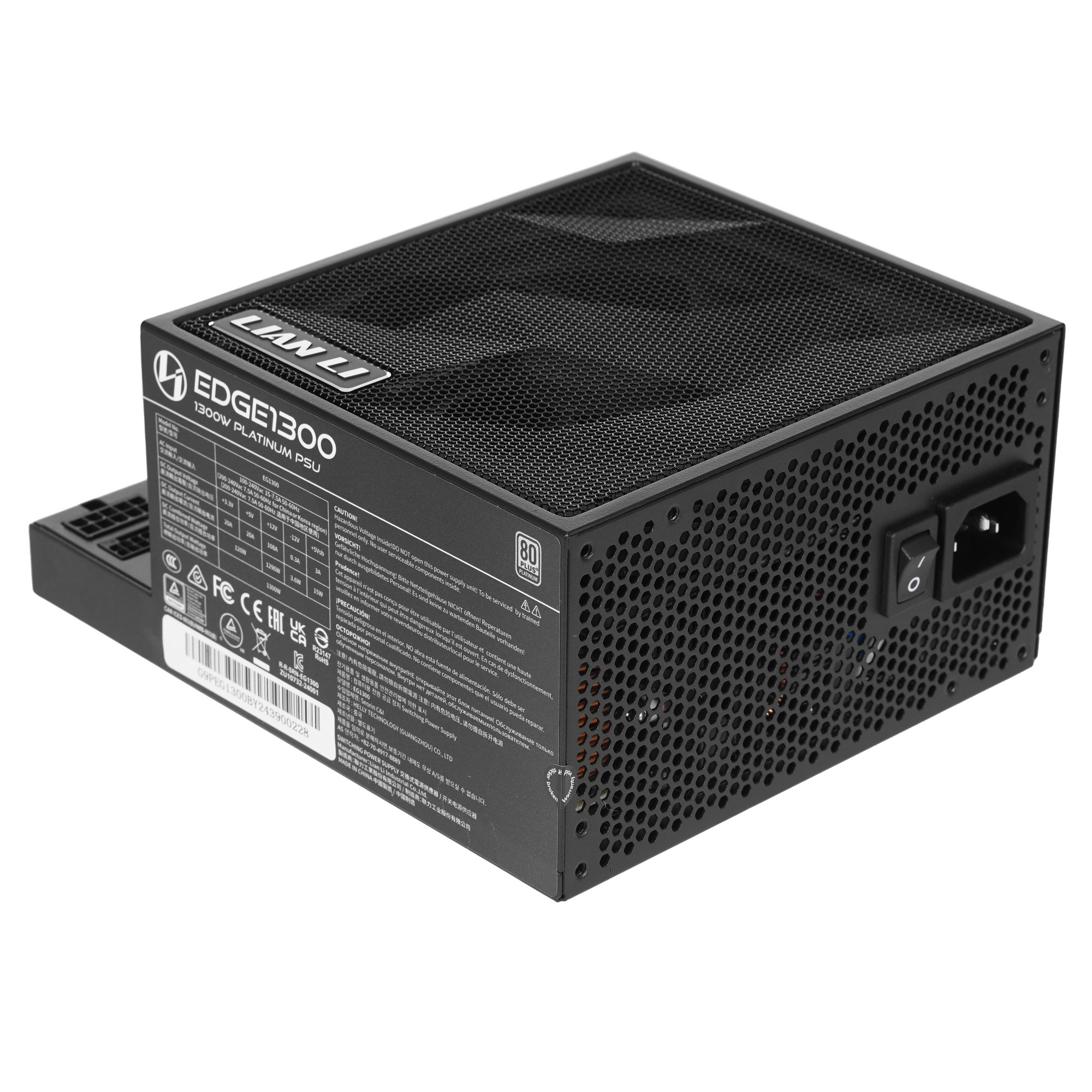 Блок питания Lian-Li ATX 1300W EDGE1300 Gen.5 80+ platinum (20+4pin) APFC 120mm fan 16xSATA Cab Mana