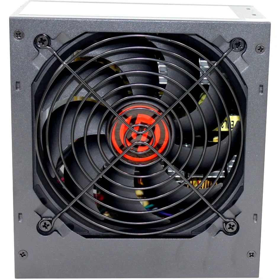 Блок питания Ginzzu CB600 12CM black,24+4p,2 PCI-E(6+2), 4*SATA,3*IDE,оплетка MB, кабель питания