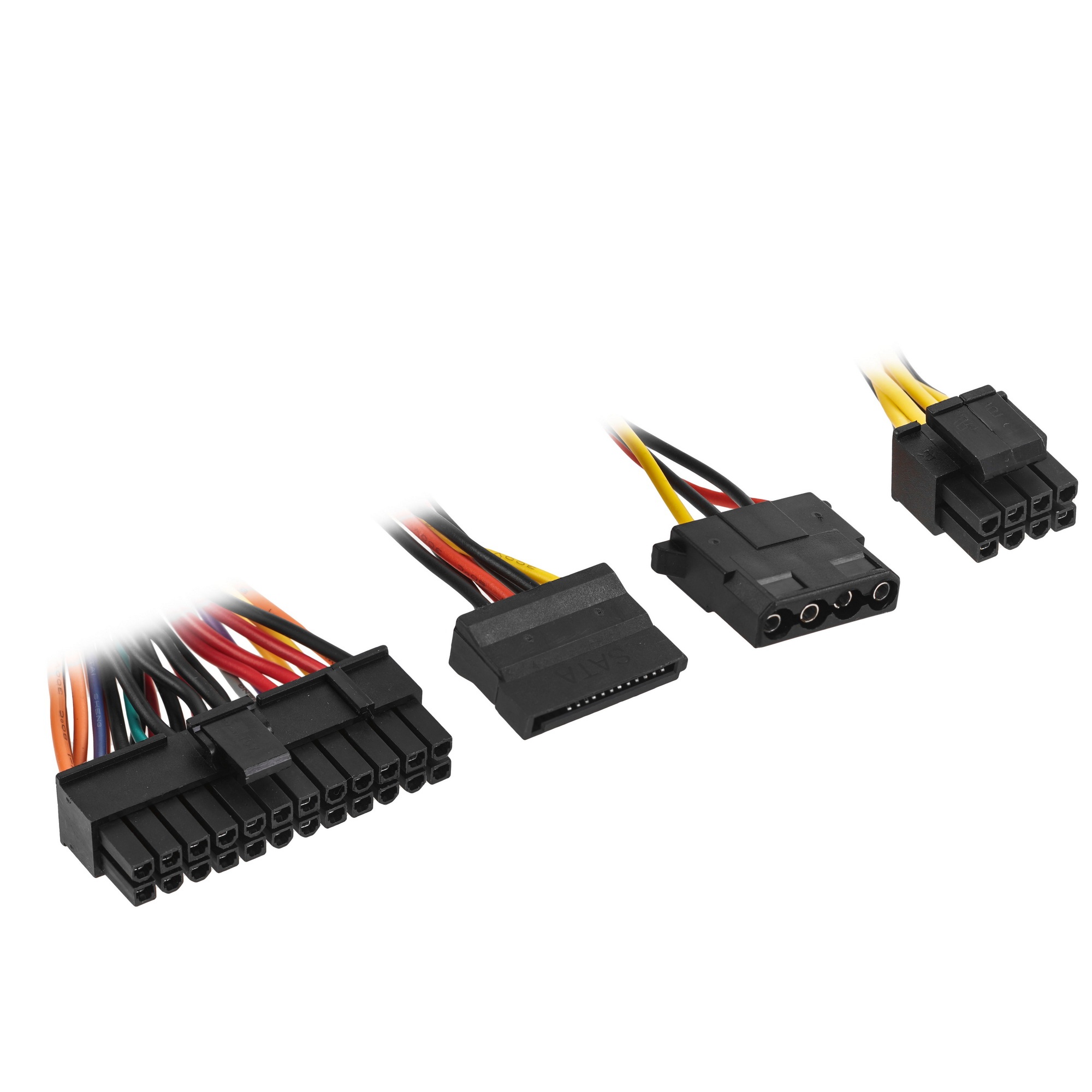 Блок питания Ginzzu CB450 12CM black,24+4p,PCI-E, 3*SATA, 2*IDE,оплетка MB, кабель питания