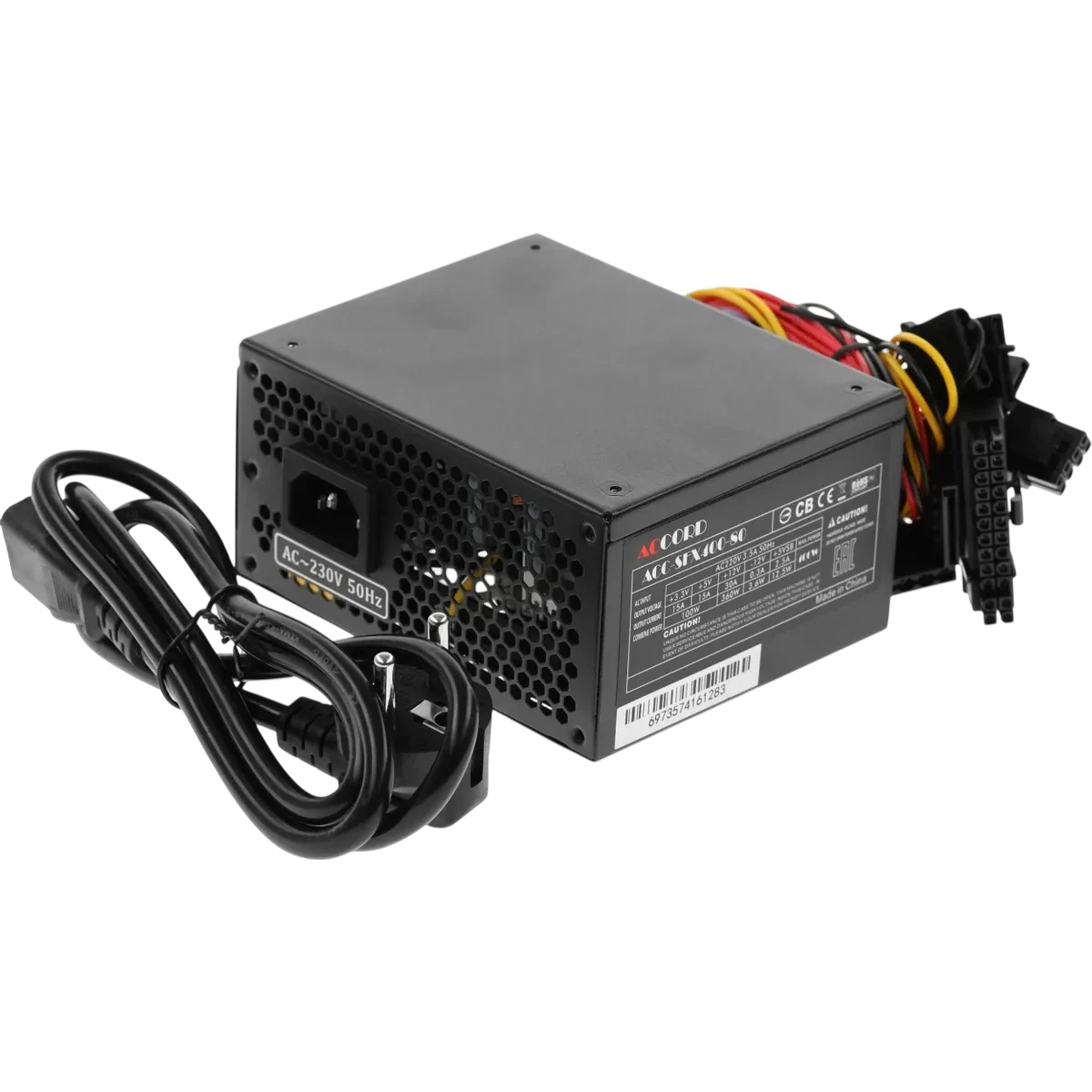 Блок питания Accord  ACC-SFX400-80, 400Вт, 80мм, черный