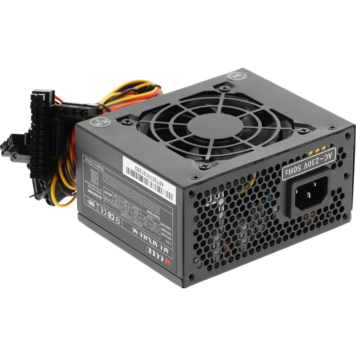 Блок питания Accord  ACC-SFX400-80, 400Вт, 80мм, черный