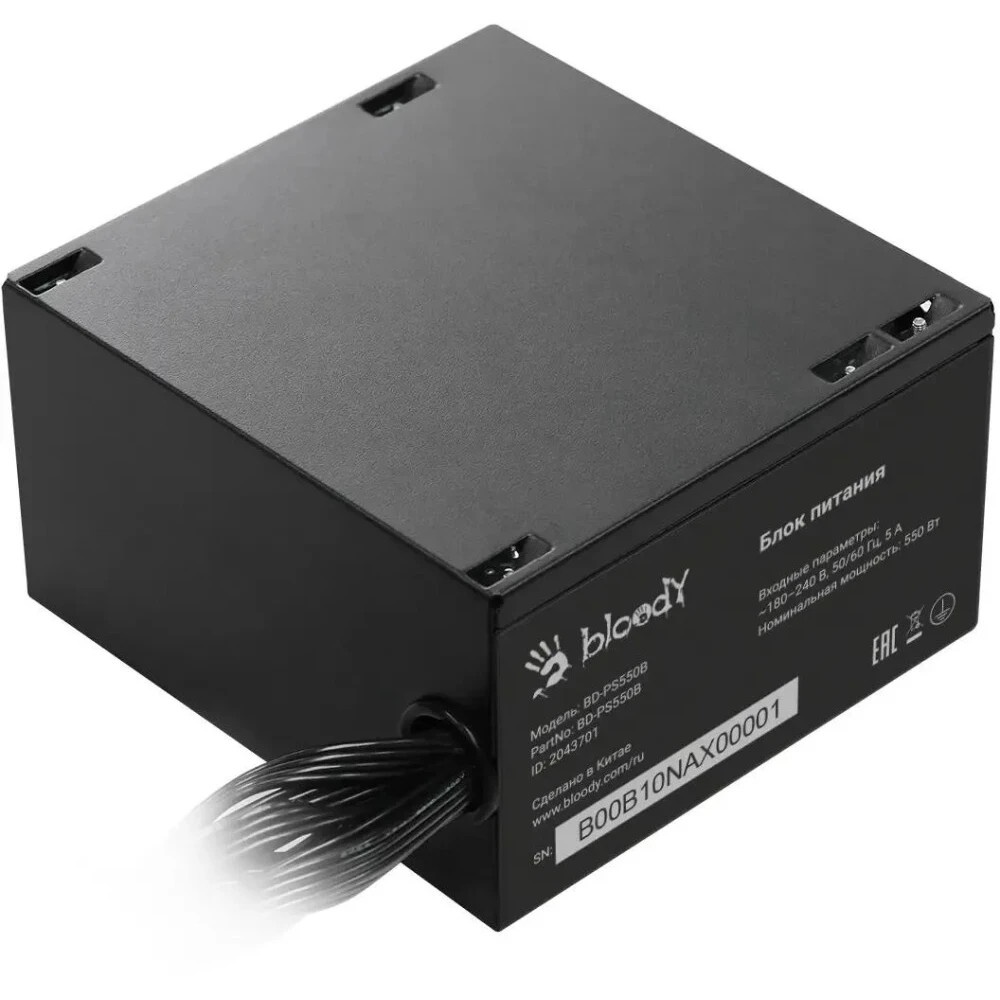 Блок питания Bloody BD-PS550B, 550Вт, 80 PLUS Bronze, 120мм, черный