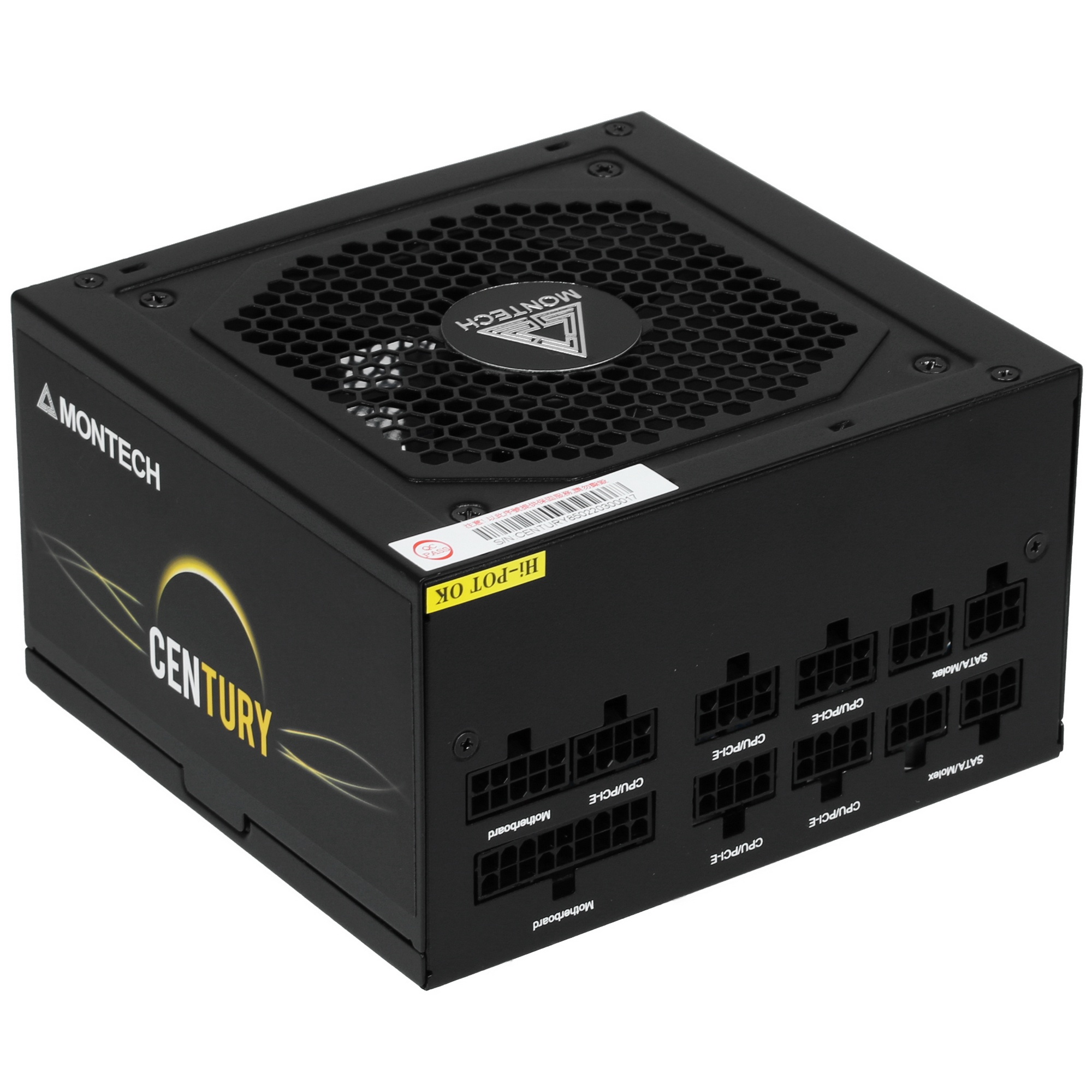 Блок питания Montech ATX 850W CENTURY GOLD G5, 850 Вт, 80 PLUS GOLD, 120 мм, модульный, чёрный
