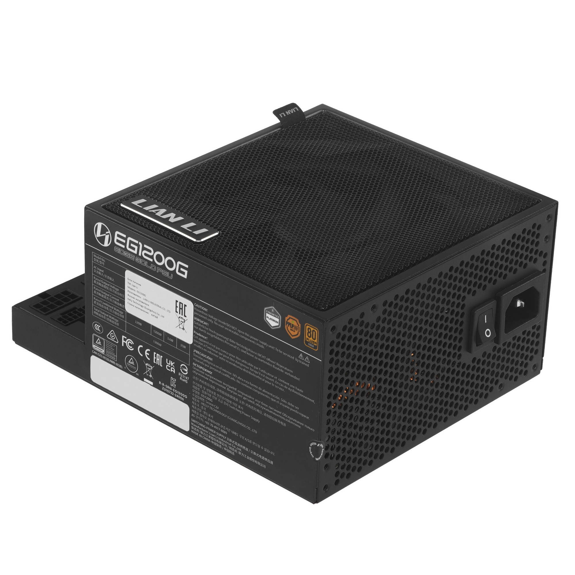 Блок питания Lian-Li ATX 1200W EDGE1200 +HUB Gen.5 80+ gold (20+4pin) APFC 120mm fan 12xSATA Cab Man