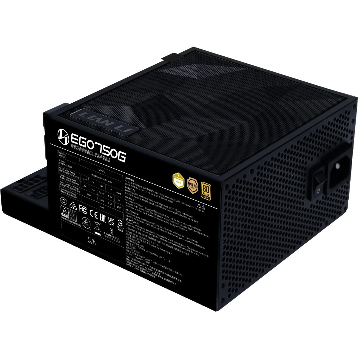 Блок питания Lian-Li ATX 750W EDGE750 + HUB Gen.5 80+ gold (20+4pin) APFC 120mm fan 12xSATA Cab Mana