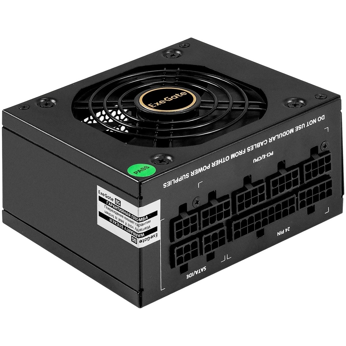 Блок питания 550W ExeGate M550 GOLD (SFX, APFC, КПД 90% (80 PLUS GOLD), 9cm fan, 24pin, (4+4)pin, 2x