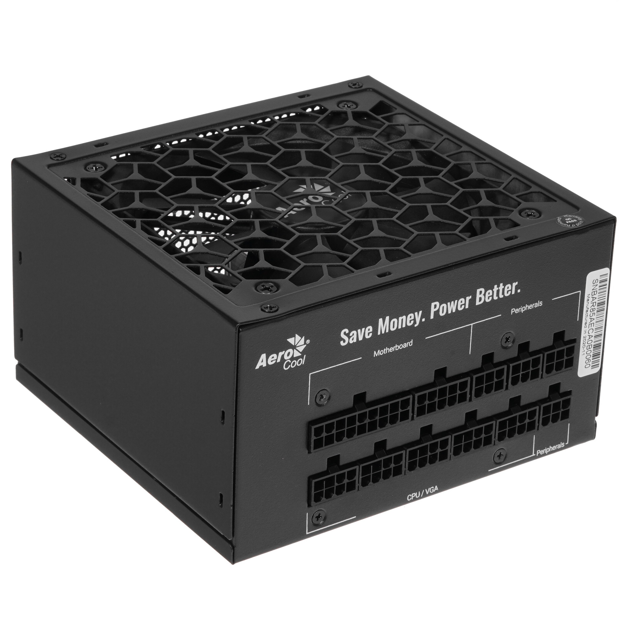 Блок питания Aerocool / Formula AERO BRONZE 850M, 850Вт, 80 PLUS Bronze, 120мм, модульный, черный