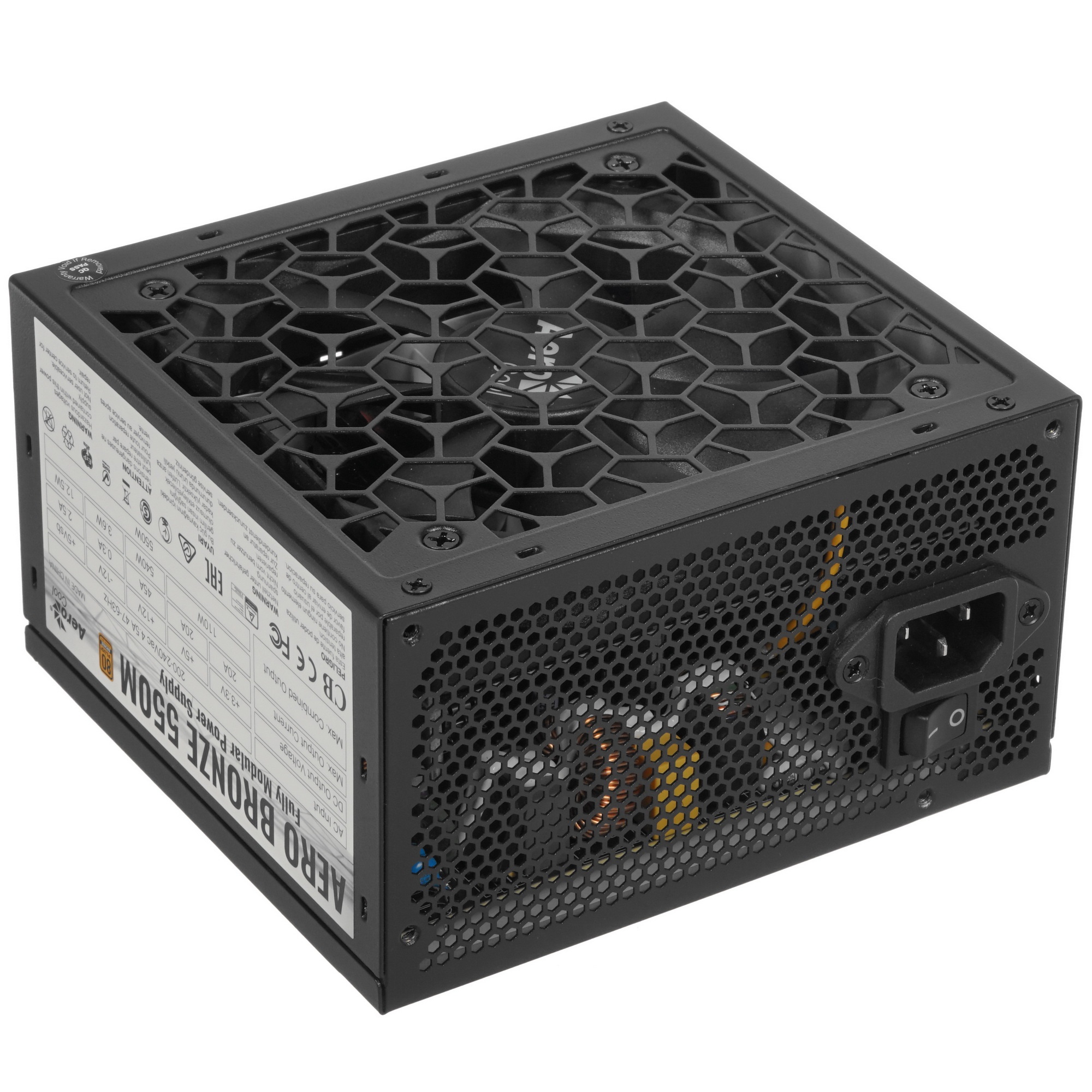 Блок питания Aerocool / Formula AERO BRONZE 550M 90%, ATX v2.4, A.PFC, Fan 12cm, Ja