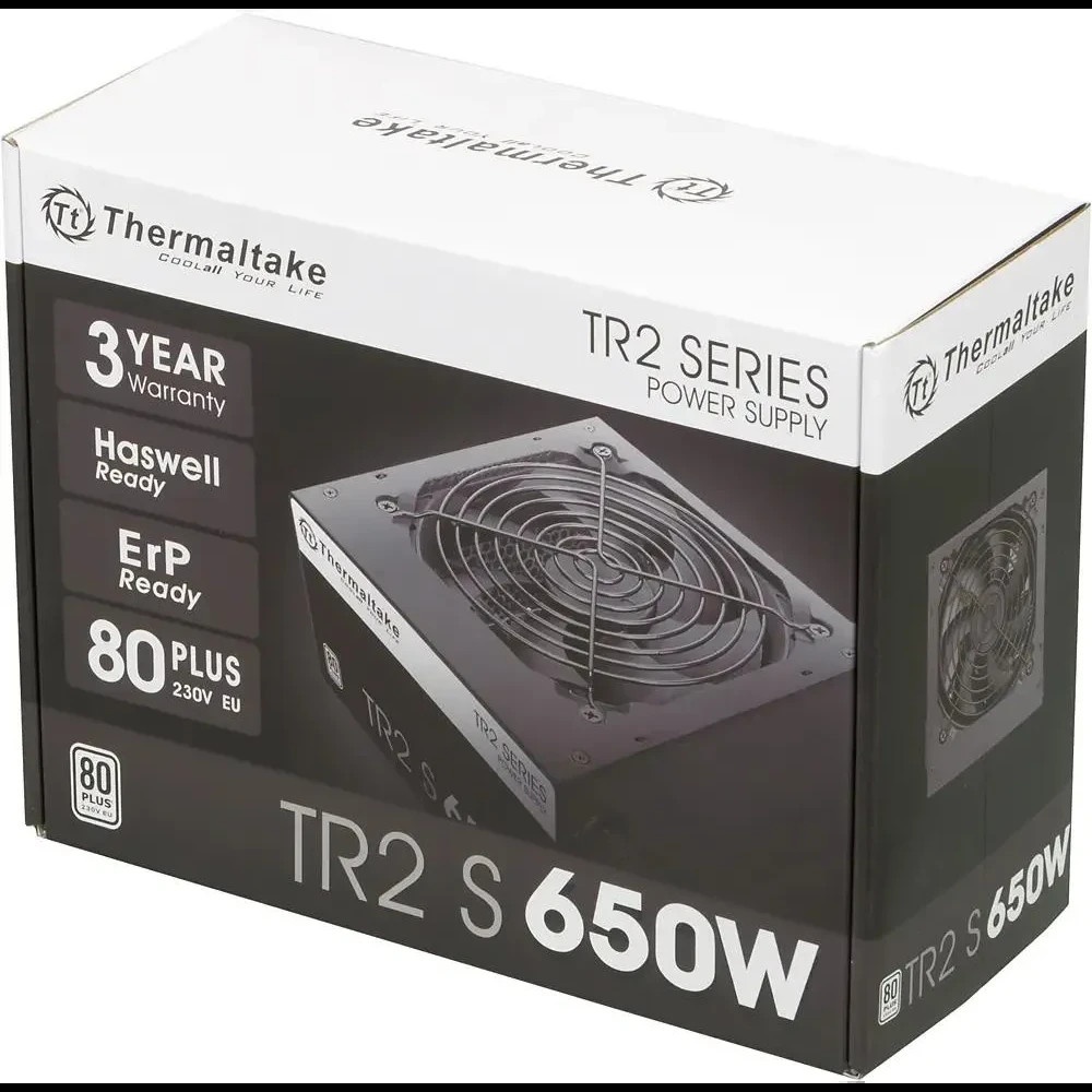 Блок питания Thermaltake TR2 S 650W [PS-TRS-0650NPCWEU-2] v2.3, A.PFC, 80 Plus , Fan 12 cm, Retail