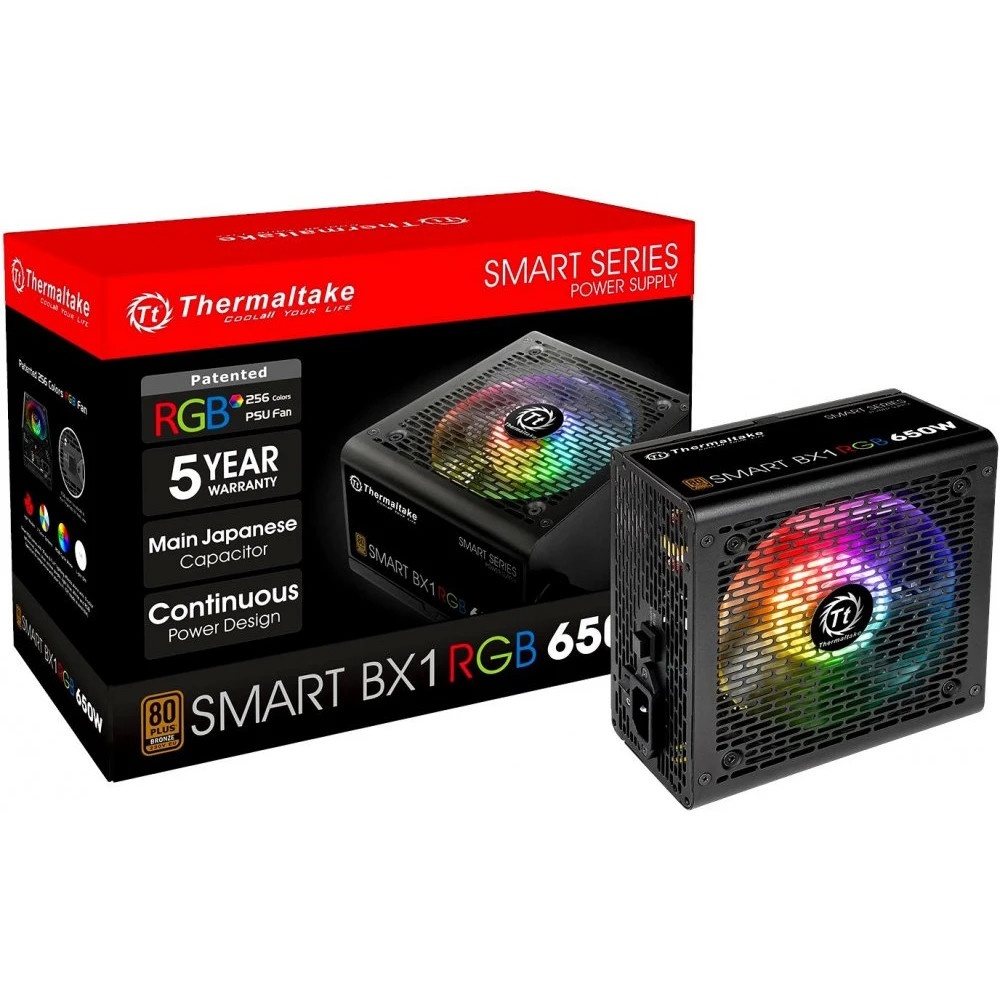 Блок питания Thermaltake Smart PS-SPR-0650NHSABE-1, 650Вт, 80 PLUS Bronze, 120мм, черный