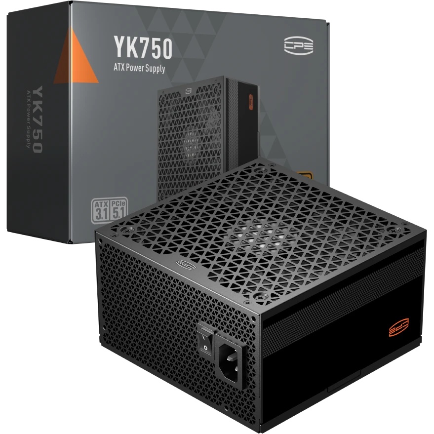 Блок питания ПК PCCOOLER, 750W 80+ Bronze (ATX, ATX 3.1, PCIe 5.1 450W, Non-modular, 1x24(20+4)pin 5