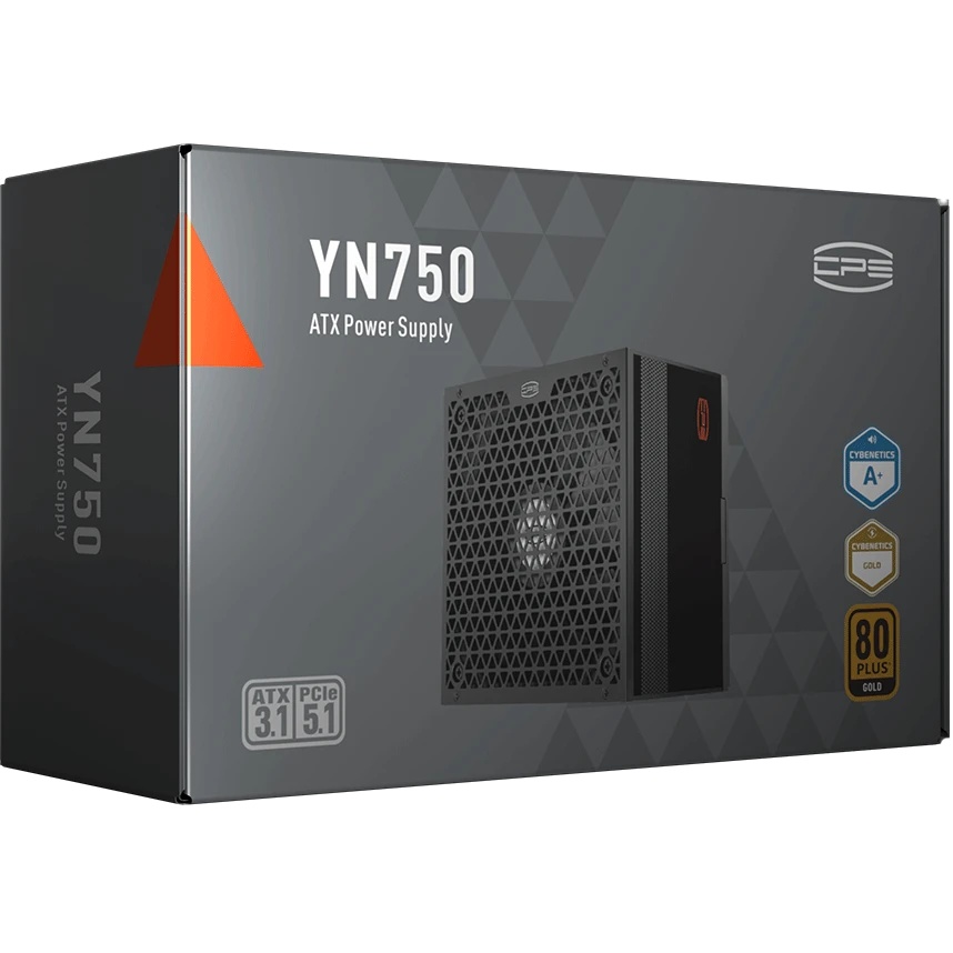 Блок питания  PCCOOLER, 750W 80+ Gold (ATX, 3.1, PCIe 5.1 600W, Full modular, 1x24(20+4)pin 550mm, 2