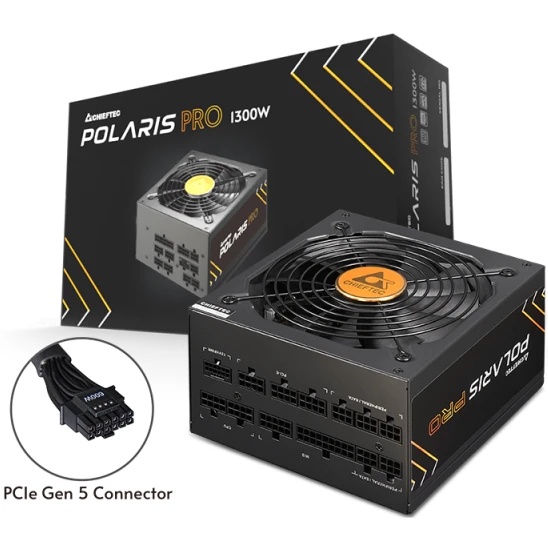 Блок питания Chieftec Polaris Pro PPX-1300FC-A3, 1300Вт, 80 PLUS Platinum, 135мм, модульный, черный