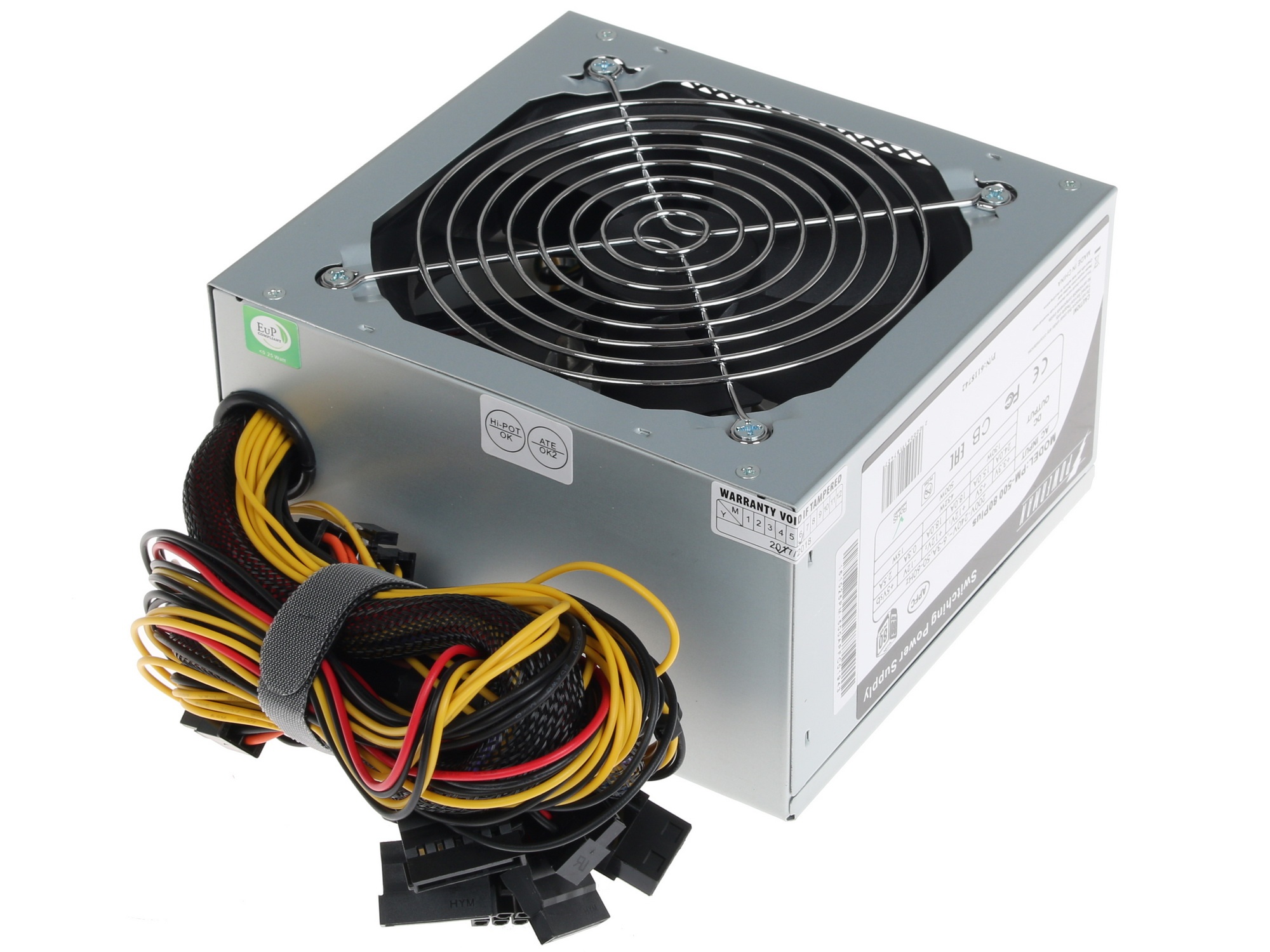 Блок питания POWERMAN 500W (PM-500ATX) ATX2.2, Active PFC 80+, 12cm Fan  OEM
