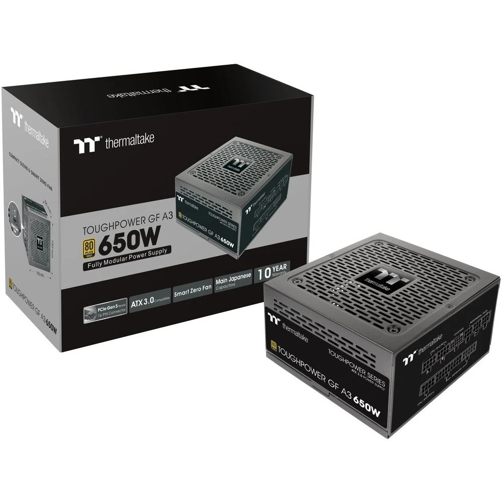Блок питания Thermaltake Toughpower GF A3 (PS-TPD-0650FNFAGE-H), 650Вт, 80 PLUS Gold, 120мм, модульн